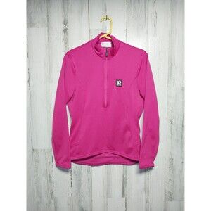 Pearl Izumi Womens Technical Wear Pink 1/2 Zip Cycling Shirt Pullover Size 10